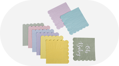 Die-řezané ubrousky