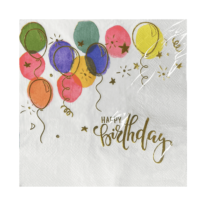 33x33 Všechno nejlepší k narozeninám Elegantní ubrousky s horkým razítkem SJ5201